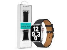   Apple Watch bőr szíj - Devia Elegant PU Leather Watch Band - 42/44/45/49 mm -   fekete