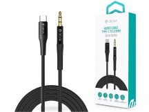   Devia 3,5 mm jack - Type-C audio kábel 1 m-es vezetékkel - Devia Series iPure   AUX Audio Cable - fekete
