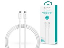   Devia USB Type-C - USB Type-C adat- és töltőkábel 2 m-es vezetékkel - Devia     Smart Series Type-C To Type-C Fast Cable - 60W - fehér