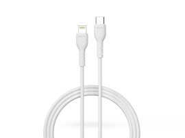 Devia USB Type-C - Lightning adat- és töltőkábel 1 m-es vezetékkel - Devia      Kintone Series Type-C to Lightning PD Cable - 27W - fehér - ECO csomagolás