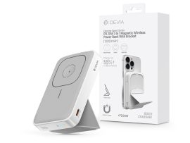 Devia Extreme Speed Series 3in1 Magnetic Wireless PD 20W powerbank/állvány -    10.000 mAh - fehér