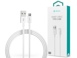 Devia USB - USB Type-C adat- és töltőkábel 1 m-es vezetékkel - Devia Smart USB  Type-C 2.0 Cable - fehér