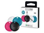   Boompods bluetooth tracker tag - Boompods Boomtag - 4 db/csomag -               fekete/fehér/kék/rózsaszín