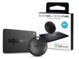 Boompods bluetooth tracker tag - Boompods Boomtag + Boomcard - 2 db/csomag -    fekete