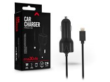   Maxlife lightning szivargyújtó töltő 1 m-es vezetékkel - 10W - Maxlife MXCC-02  Lightning Car Fast Charger - fekete