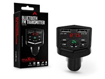   Maxlife Bluetooth FM-transmitter / szivargyújtó töltő - 2xUSB + microSD         kártyaolvasó - Maxlife MXFT-02 - 5V/3.1A - fekete