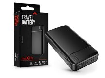   Maxlife hordozható külső akkumulátor / power bank - 20.000 mAh - Maxlife MXPB-01- 2xUSB + microUSB + Type-C - fekete