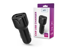   Setty USB szivargyújtó töltő adapter - 12W - Setty Car USB Charger - fekete