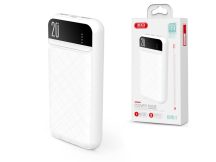   XO hordozható külső akkumulátor / power bank - 20.000 mAh - XO PR111 - 2xUSB +  Type-C + microUSB + PD + QC3.0 - fehér