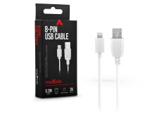   Maxlife USB - Lightning adat- és töltőkábel 20 cm-es vezetékkel - Maxlife 8-PIN Power Bank USB Cable - 5V/2A - fehér