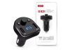 XO Bluetooth FM-transmitter / szivargyújtó töltő - 2xUSB + MP3 + FM-rádió - XO  BCC01 - fekete