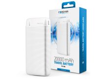   Forever hordozható külső akkumulátor / power bank - 20.000 mAh - Forever TB-100L - 2xUSB + Type-C + microUSB - fehér