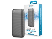   Forever hordozható külső akkumulátor / power bank - 20.000 mAh - Forever TB-100L- 2xUSB + Type-C + microUSB - fekete