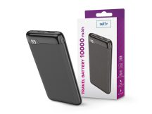   Setty hordozható külső akkumulátor / power bank - 10.000 mAh - Setty Traveler   Battery - 2xUSB + microUSB + Type-C - fekete