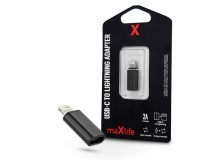   Maxlife USB Type-C  - Lightning adapter - Maxlife USB-C To Lightning Adapter - 2A - fekete
