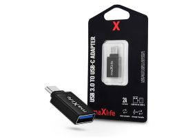 Maxlife USB - USB Type-C OTG adapter - Maxlife USB 3.0 To USB-C Adapter - 2A - fekete
