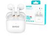 BWOO TWS Bluetooth sztereó headset v5.1 + töltőtok - BWOO BW66 True Wireless    Earphones with Charging Case - fehér