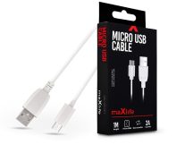   Maxlife USB - micro USB adat- és töltőkábel 1 m-es vezetékkel - Maxlife Micro   USB Cable - 5V/2A - fehér