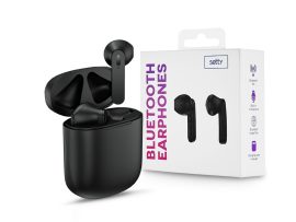 Setty TWS Bluetooth sztereó headset v5.0 + töltőtok - Setty True Wireless       Earphones with Charging Case - fekete