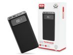   XO hordozható külső akkumulátor / power bank - 50.000 mAh - XO PR125 - 4xUSB +  microUSB + Type-C + Lightning - fekete