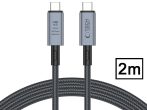   Tech-Protect USB Type-C - USB Type-C adat- és töltőkábel - Tech-Protect         Ultraboost USB 4.0 / 8K / 40 Gbps / PD240 Cable - 240W - szürke