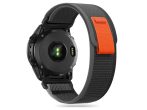   Garmin Fenix 5 / 6 / 6 Pro / 7 nylon óraszíj - fekete/narancs (ECO csomagolás)