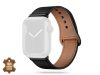 Apple Watch valódi bőrből készült óraszíj - Tech-Protect Leatherfit -           42/44/45/49 mm - fekete