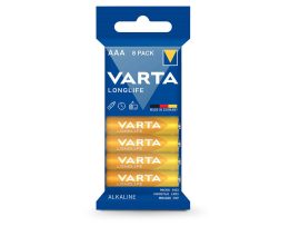 VARTA Longlife Alkaline AAA ceruza elem - 8 db/csomag