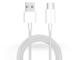 Xiaomi USB - USB Type-C gyári adat- és töltőkábel 100 cm-es vezetékkel - fehér  (ECO csomagolás)