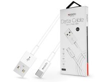   YESIDO USB - USB Type-C adat- és töltőkábel 1,2 m-es vezetékkel - YESIDO CA22 Type-C Data Cable - 5V/2.4A - fehér