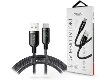   YESIDO USB - USB Type-C adat- és töltőkábel 1,2 m-es vezetékkel - YESIDO CA85 Super Fast Type-C Data Cable Digital Display - 5V/5A - fekete