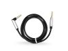 3,5 - 3,5 mm jack audio kábel 1 m-es vezetékkel - fekete/ezüst 3,5 - 3,5 mm jack audio kábel 1 m-es vezetékkel - fekete/ezüst