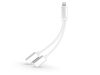 Lightning - lightning audio + töltő adapter - 2in1 - ezüst/fehér Lightning - lightning audio + töltő adapter - 2in1 - ezüst/fehér