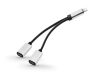 Lightning - lightning audio + töltő adapter - 2in1 - ezüst/fekete Lightning - lightning audio + töltő adapter - 2in1 - ezüst/fekete