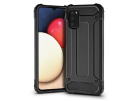 Samsung A025G Galaxy A02s/A037G Galaxy A03s ütésálló hátlap - Armor - fekete