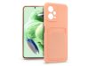 Xiaomi Redmi Note 12 5G/Poco X5 5G szilikon hátlap kártyatartóval - Card Case - rózsaszín Xiaomi Redmi Note 12 5G/Poco X5 5G szilikon hátlap kártyatartóval - Card Case - rózsaszín