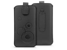   DECO univerzális kihúzható telefontok - Apple iPhone 12 / 12 Pro / Samsung      Xcover 5/ S21 5G/ Note/Note 2/Note 3 - fekete