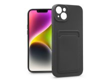   Apple iPhone 14 szilikon hátlap kártyatartóval - Card Case - fekete