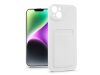 Apple iPhone 14 Plus szilikon hátlap kártyatartóval - Card Case - fehér Apple iPhone 14 Plus szilikon hátlap kártyatartóval - Card Case - fehér