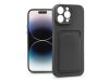 Apple iPhone 14 Pro szilikon hátlap kártyatartóval - Card Case - fekete Apple iPhone 14 Pro szilikon hátlap kártyatartóval - Card Case - fekete
