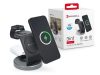 Forcell Qi univerzális vezeték nélküli töltő állomás - 15W - Forcell Solid Magsafe 3in1 Wireless Charger for iPhone + iWatch + AirPods - fekete Forcell Qi univerzális vezeték nélküli töltő állomás - 15W - Forcell Solid Magsafe 3in1 Wireless Charger for iPhone + iWatch + AirPods - fekete