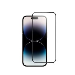 Apple iPhone 14 Pro 5D FEKETE TELJES KÉPERNYŐS FULL SCREEN HAJLÍTOTT tempered glass kijelzőfólia kijelzővédő védőfólia karcálló kijelzős