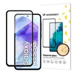   Samsung Galaxy A55 5G karcálló edzett üveg TELJES KÉPERNYŐS FEKETE Tempered Glass kijelzőfólia kijelzővédő fólia kijelző védőfólia edzett SM-A556