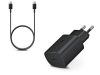 Samsung gyári hálózati töltő adapter Type-C bemenettel + Type-C - Type-C kábel -15W - EP-TA800 PD3.0 + EP-DA705 - fekete (ECO csomaglás) Samsung gyári hálózati töltő adapter Type-C bemenettel + Type-C - Type-C kábel -15W - EP-TA800 PD3.0 + EP-DA705 - fekete (ECO csomaglás)