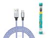 Devia USB - USB Type-C töltő- és adatkábel 1 m-es vezetékkel - Devia Tube for Type-C USB 2.4A - ezüst/kék Devia USB - USB Type-C töltő- és adatkábel 1 m-es vezetékkel - Devia Tube for Type-C USB 2.4A - ezüst/kék