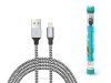 Devia USB - Lightning töltő- és adatkábel 1 m-es vezetékkel - Devia Tube Lightning USB 2.4A - ezüst/fekete Devia USB - Lightning töltő- és adatkábel 1 m-es vezetékkel - Devia Tube Lightning USB 2.4A - ezüst/fekete