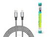 Devia Type-C - Lightning töltő- és adatkábel 1 m-es vezetékkel - Devia Tube PD Cable Type-C to Lightning Quick Charge - 20W - ezüst/fekete Devia Type-C - Lightning töltő- és adatkábel 1 m-es vezetékkel - Devia Tube PD Cable Type-C to Lightning Quick Charge - 20W - ezüst/fekete