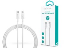   Devia USB Type-C - USB Type-C adat- és töltőkábel 1,5 m-es vezetékkel - Devia   Smart Series 100W C To C PD Cable - 100W - fehér