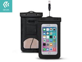 Univerzális vízálló védőtok max. 5,5, méretű készülékekhez - Devia Neon        Waterproof Bag - fekete"