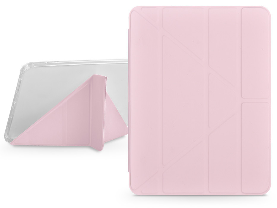 Apple iPad 10.2 (2019/2020/2021) tablet tok (Smart Case) on/off funkcióval, Apple Pencil tartóval - Devia Gremlin Series Case With Pencil Slot - pink